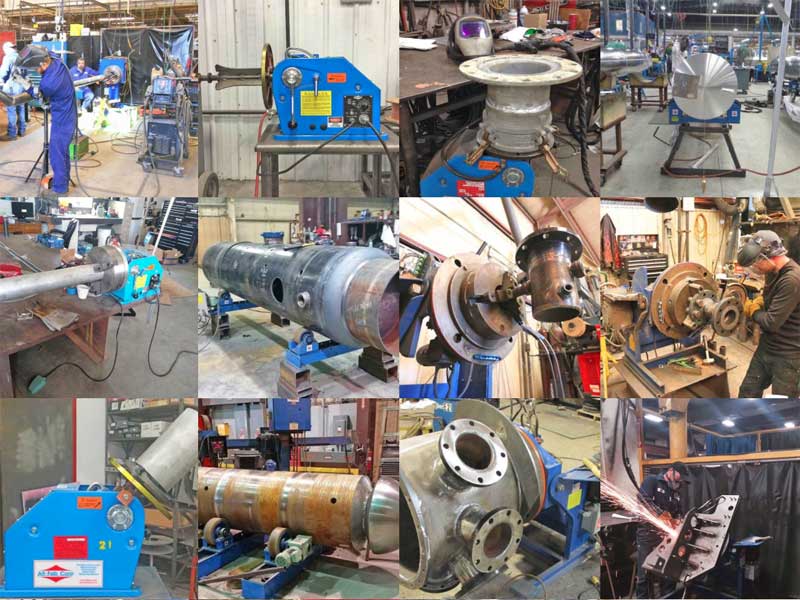 Welding Positioners and turning roll products in Production
