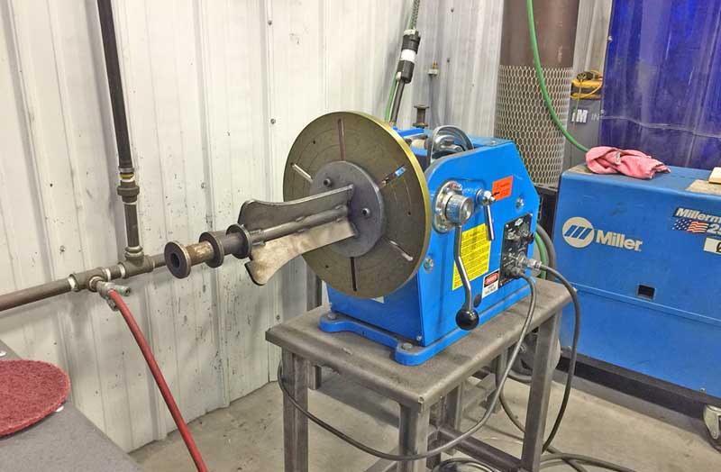 PS-1F Benchtop Welding Positioner in Production