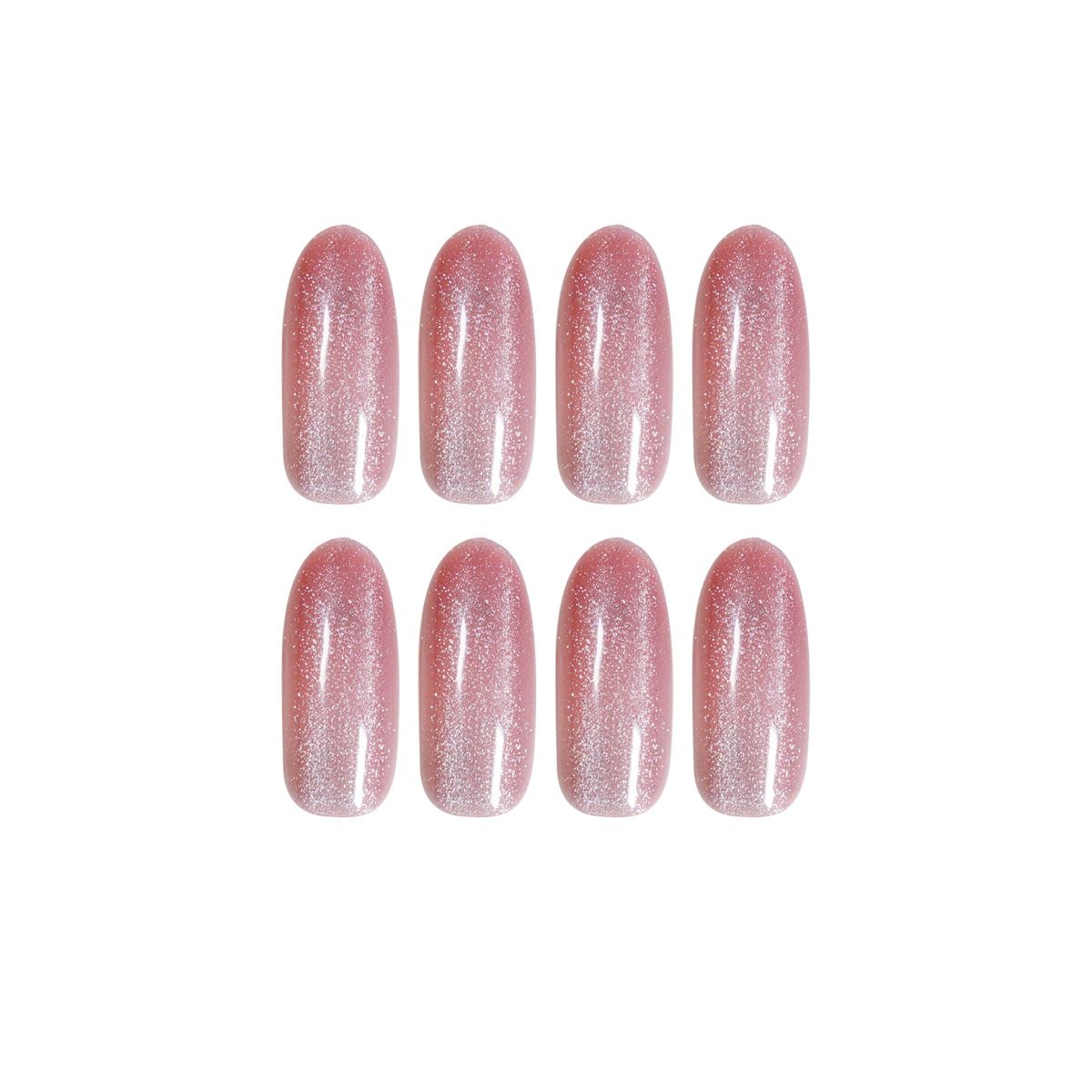 A close up of a woman 's nails with a ring on her finger.