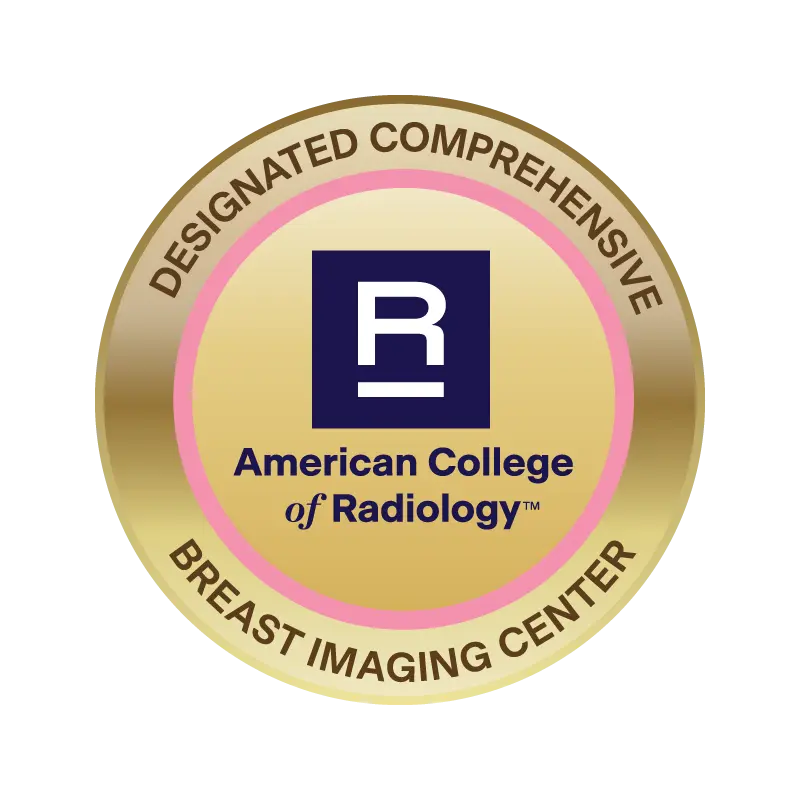 A gold seal featuring a blue square with a white R logo, labeled 