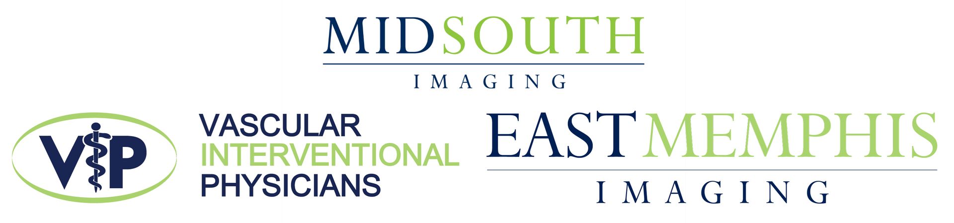 A logo for midsouth imaging east memphis vascular interventional physicians