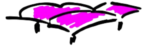 A pink and black logo for m scherrer der raumausstatter
