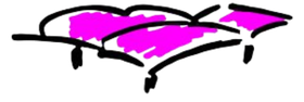 A pink and black logo for m scherrer der raumausstatter