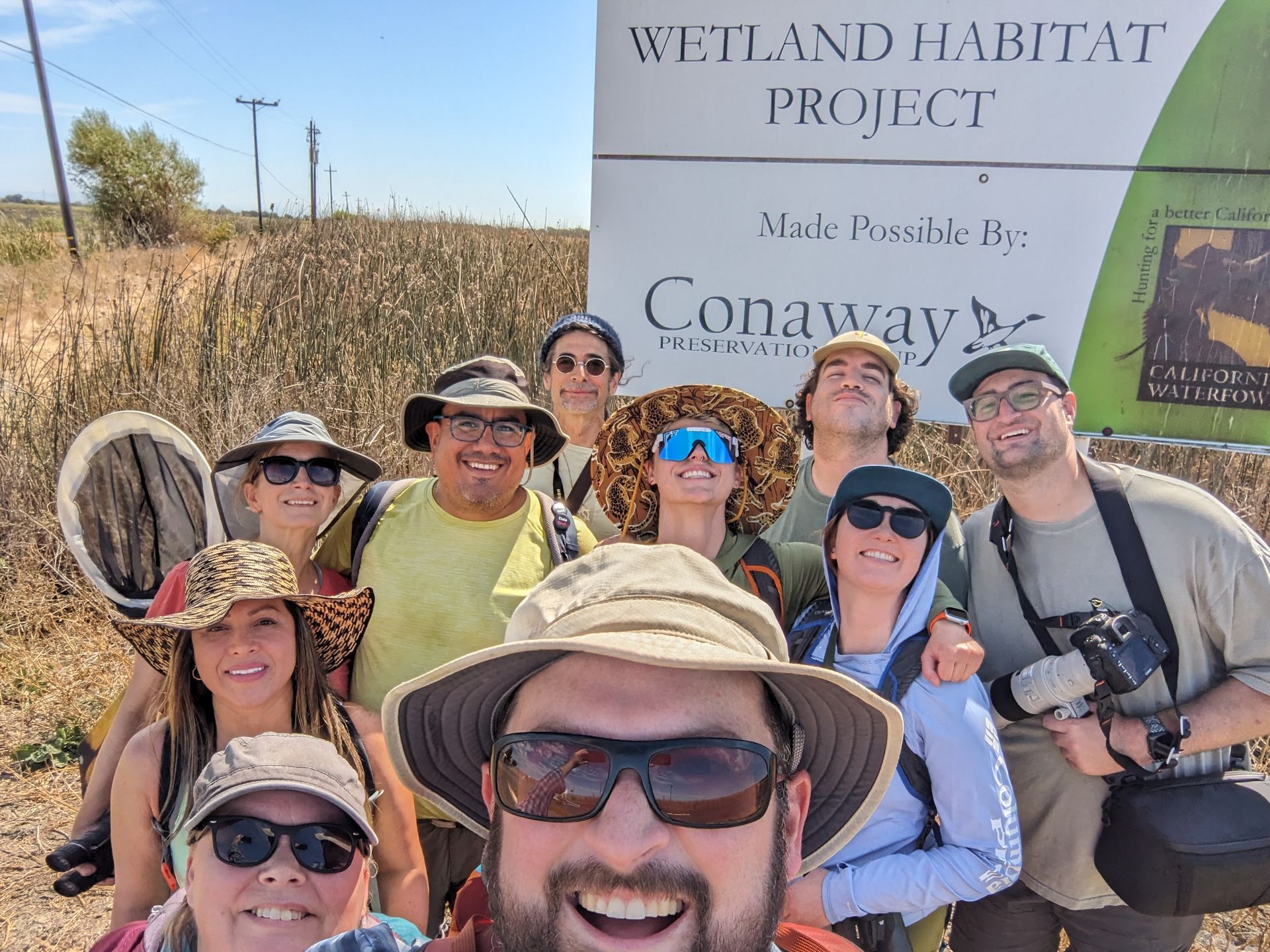 Group photo in front of the Conaway Ranch sign