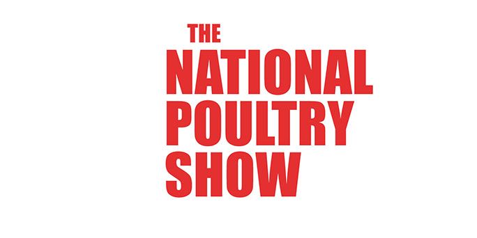 The national poultry show logo is red on a white background.