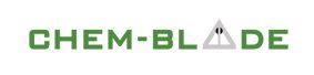 A green and white logo for chem blade
