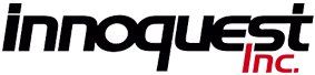 The logo for innoquest inc. is black and red on a white background.