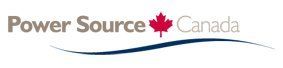 The power source canada logo has a canadian maple leaf on it.