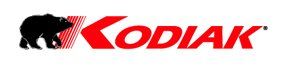 A kodiak logo with a bear on it