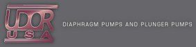 A logo for udor diaphragm pumps and plunger pumps