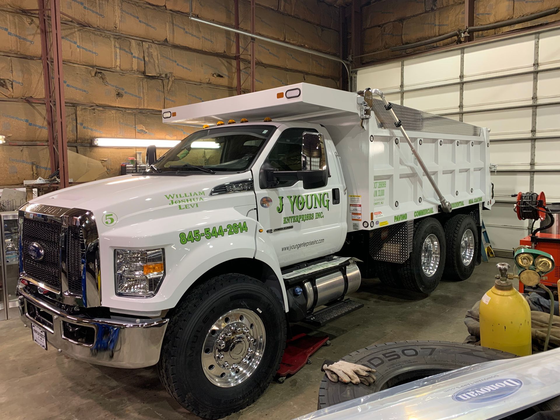 White J Young  Dump Truck | Warwick, NY | J Young Enterprises, Inc.