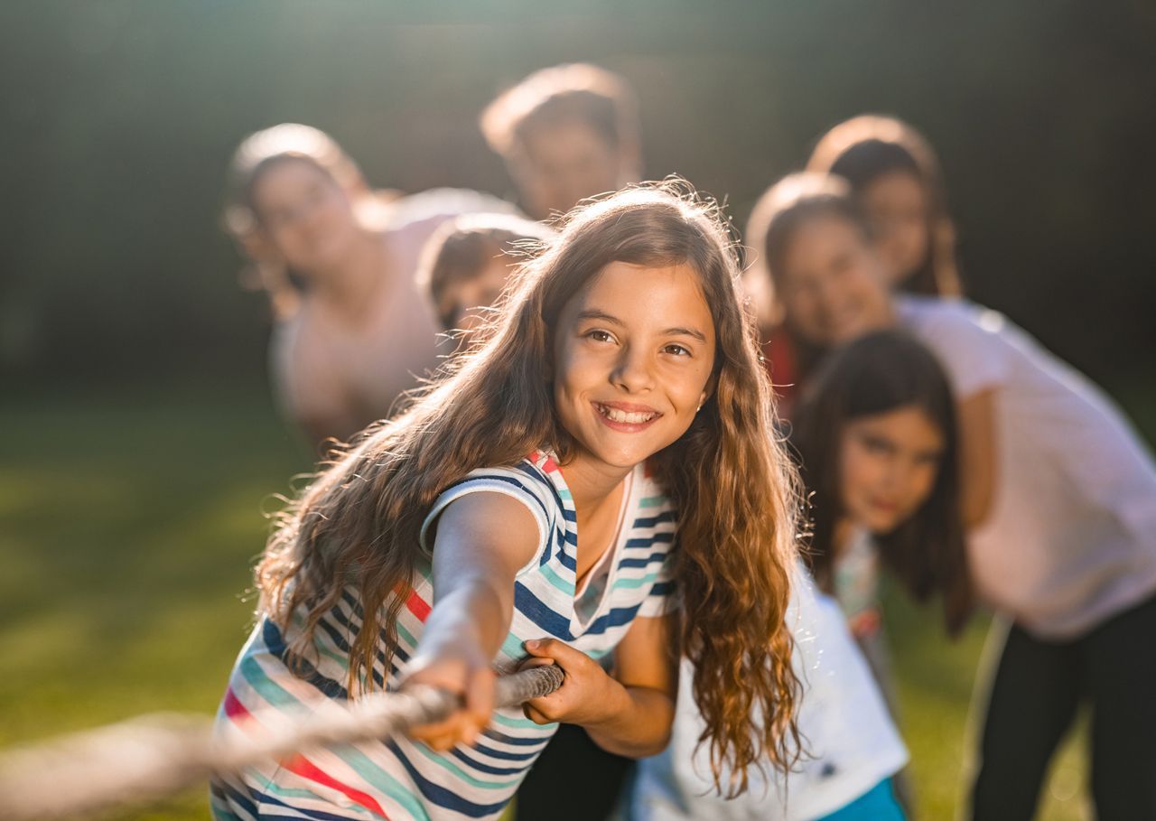 Kids in summer camp.