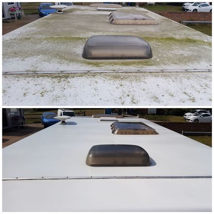 Caravan Roof Skylight Windows Cleaned