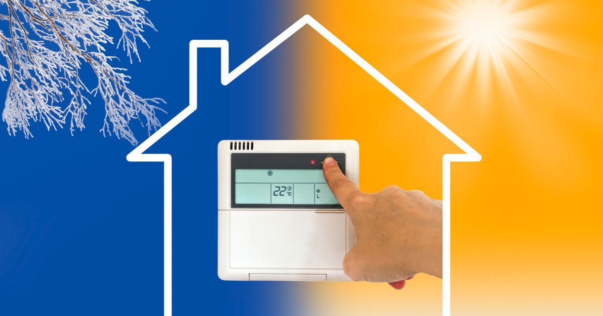 Programmable thermostat for AC and furance