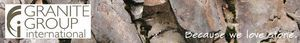 A blurred image of a granite group international logo