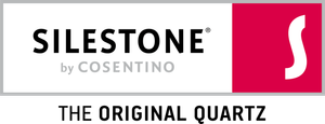 A logo for silestone by cosentino the original quartz