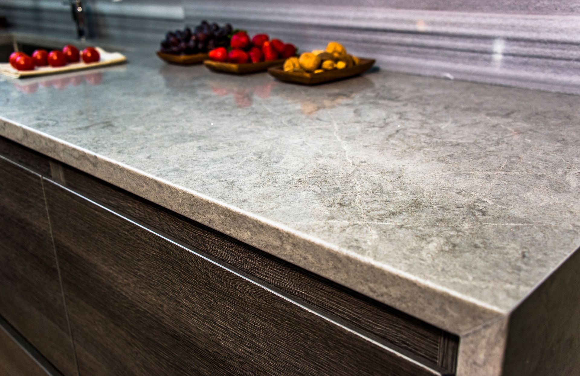A kitchen granite countertop.