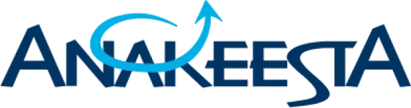 A logo for anakeesta with an arrow pointing up