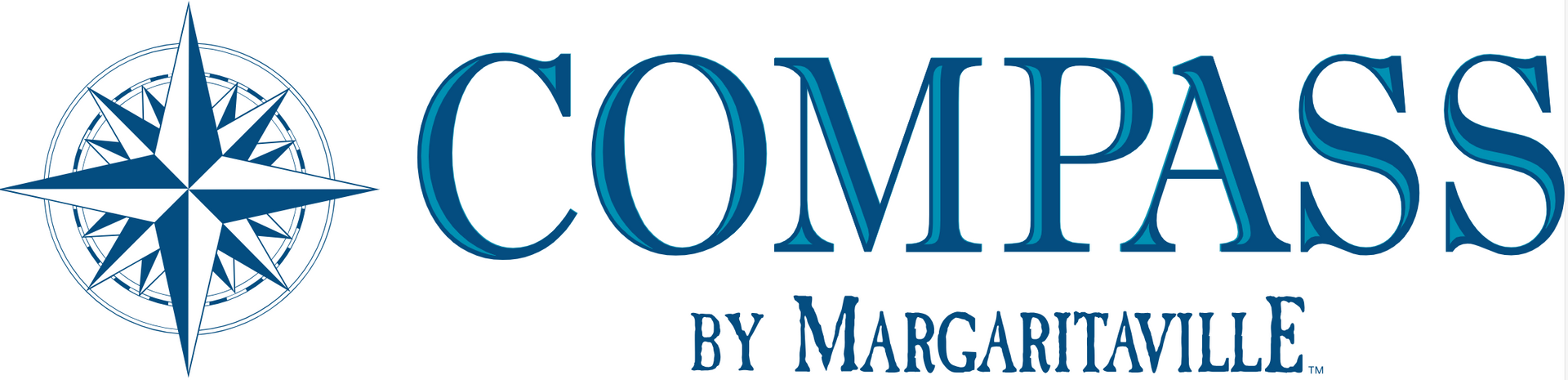 The logo for compass by margaritaville has a compass on it