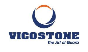 A logo for vicostone the art of quartz