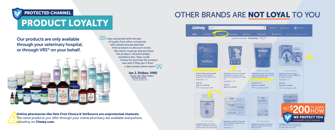 A poster that says product loyalty and other brands are not loyal to you