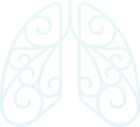 transparent blue-green gradient filigree lung icon