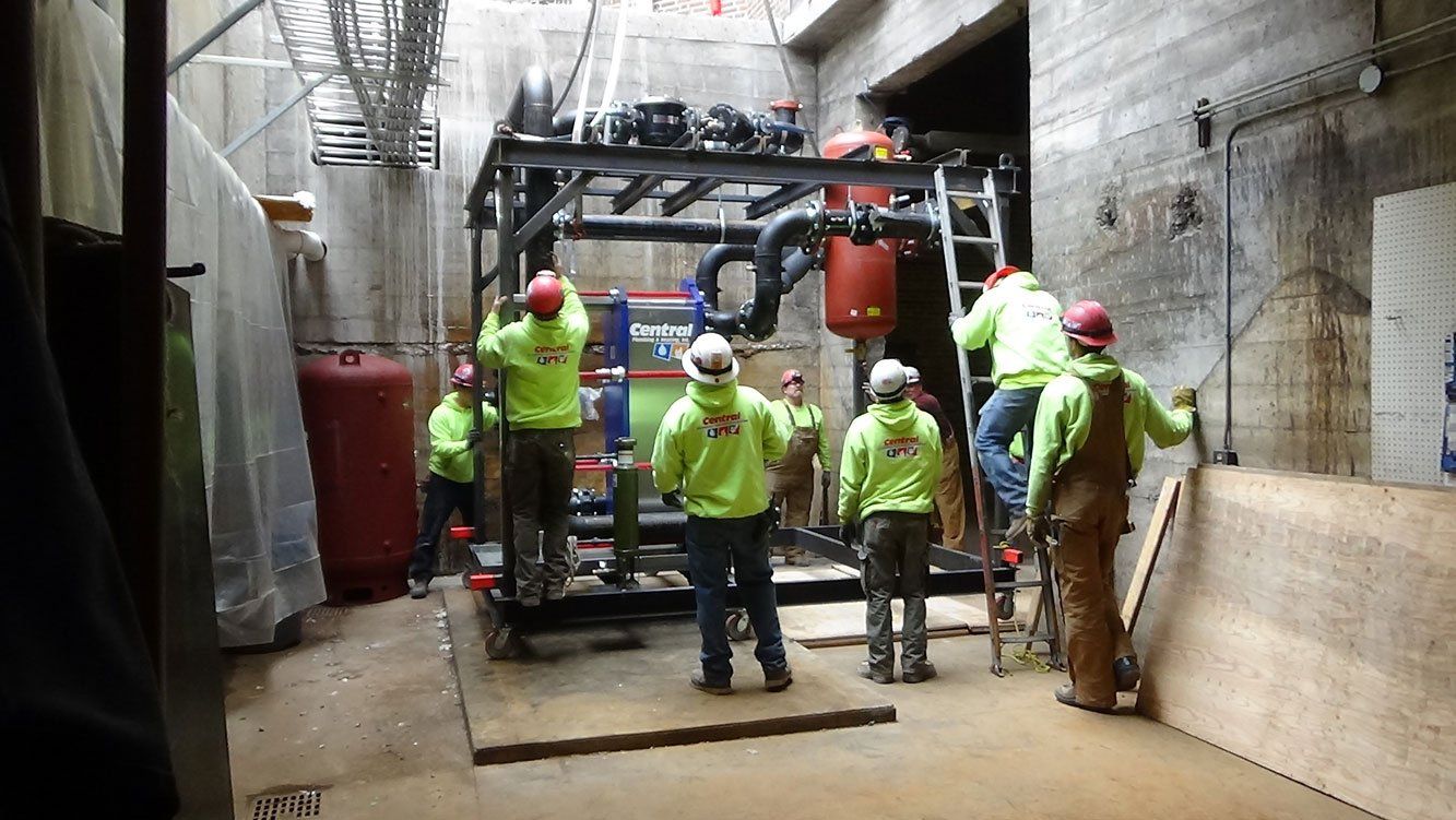 Great Falls High Heating System Upgrade — Great Falls, MT — Central Plumbing, Heating, Excavation