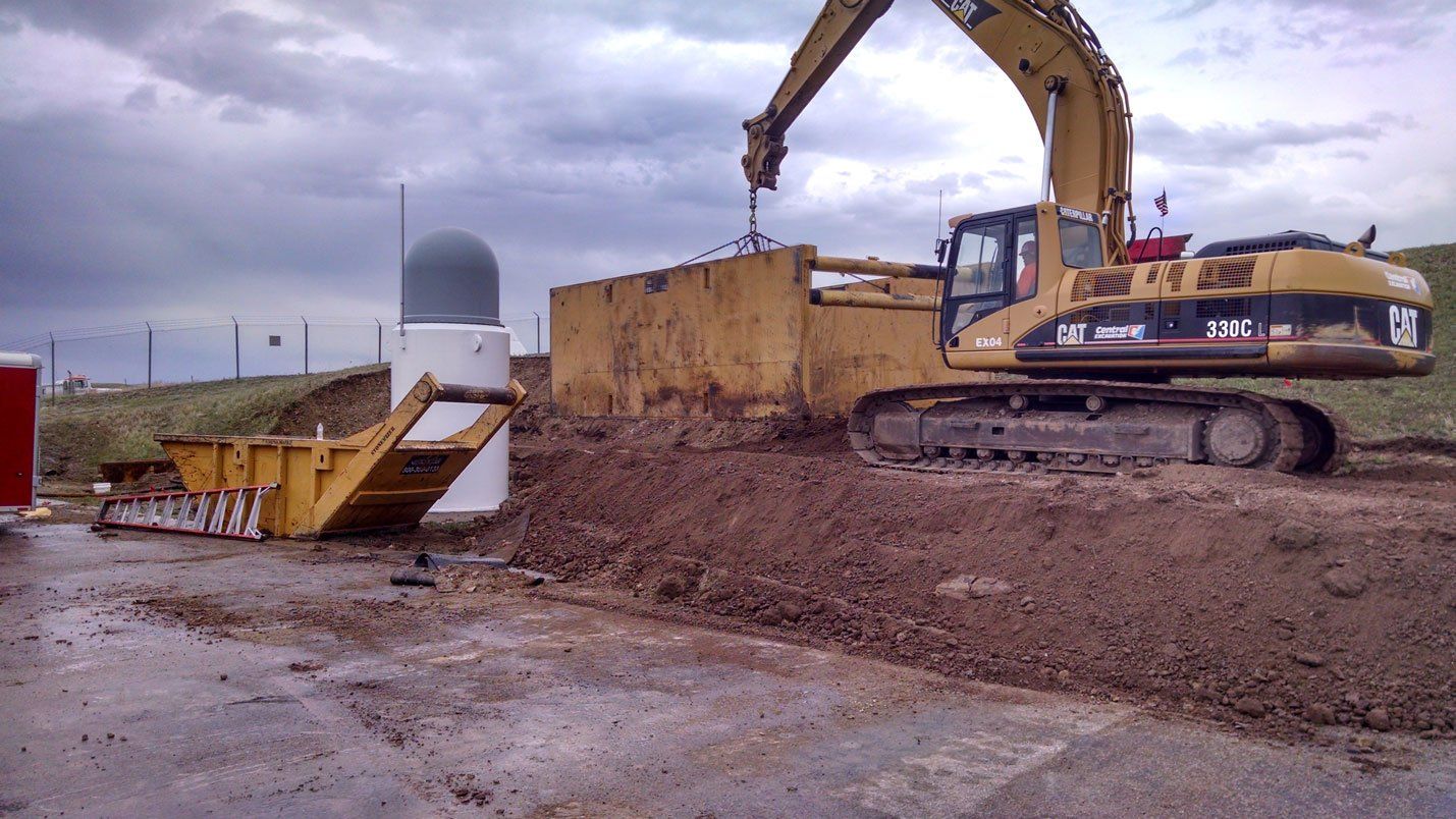 Malmstrom Air Force Water Tank — Great Falls, MT — Central Plumbing, Heating, Excavation