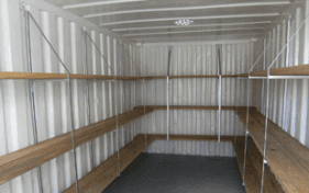 Full Shelves on the Side, Inside of the Container | Sunshine, Vic | All Vic Containers