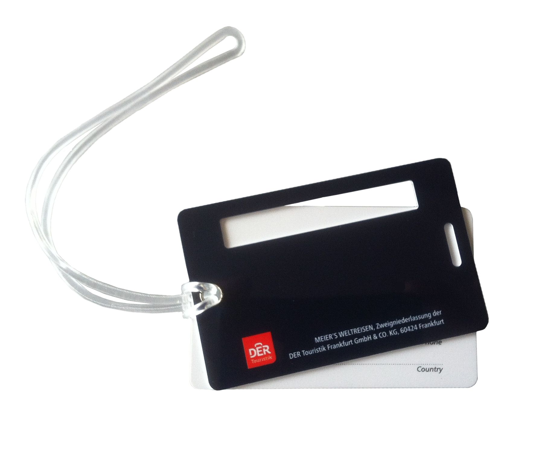 Anhängeschild mit Kunststoffschlaufe