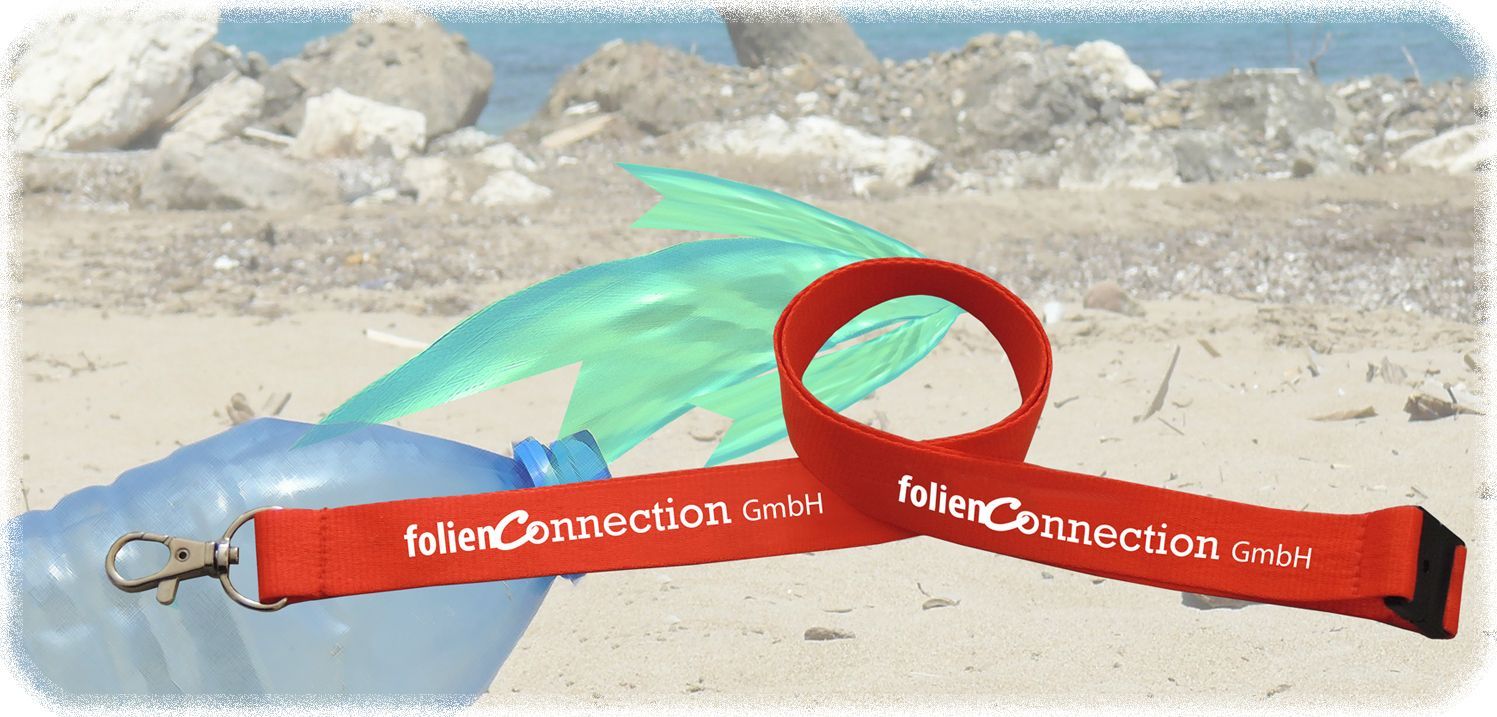 Lanyard aus recyceltem PET, Bambuslanyard, RPET Lanyard, nachhaltiges Lanyard, Band aus PET Flaschen