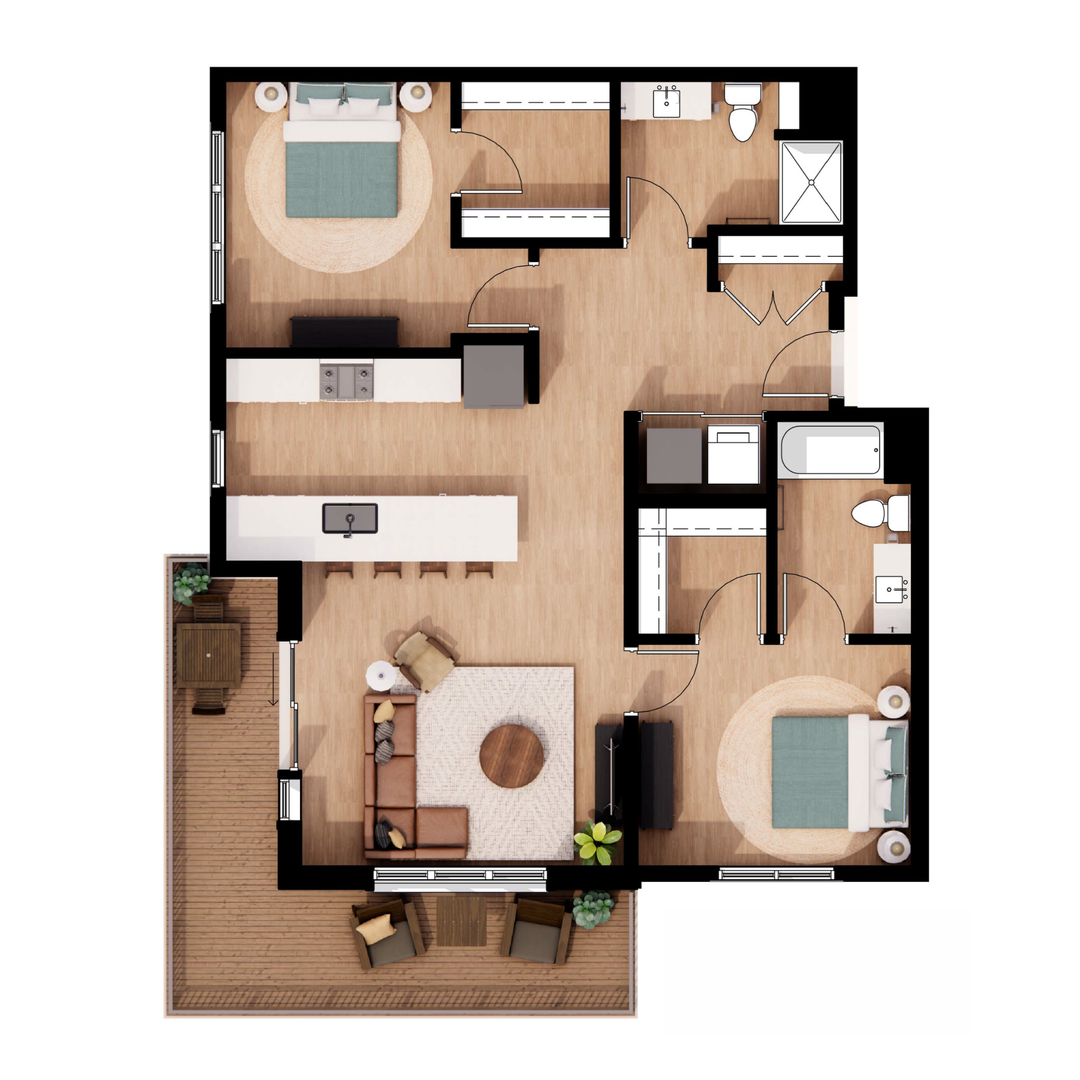 F1 Floor Plan | Tailor's Way Apartments