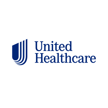 The logo for united healthcare is blue and has a shield on it.
