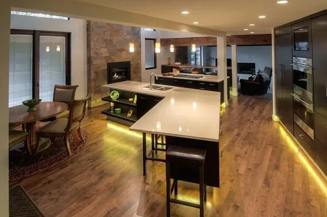 Dramatic Kitchen Lighting — Shakopee, MN — Tops in Countertops, Inc.
