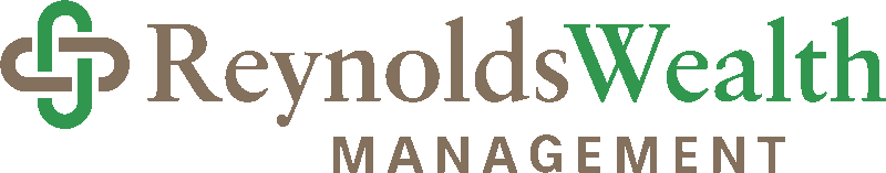 Logo for Reynolds Wealth Management. Green and brown colors.