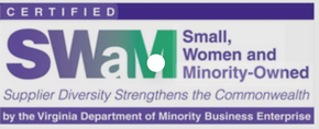 Logo for the Virginia SWaM certification for Small, Women, and Minority-owned businesses.