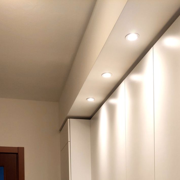 Controsoffitto con faretti