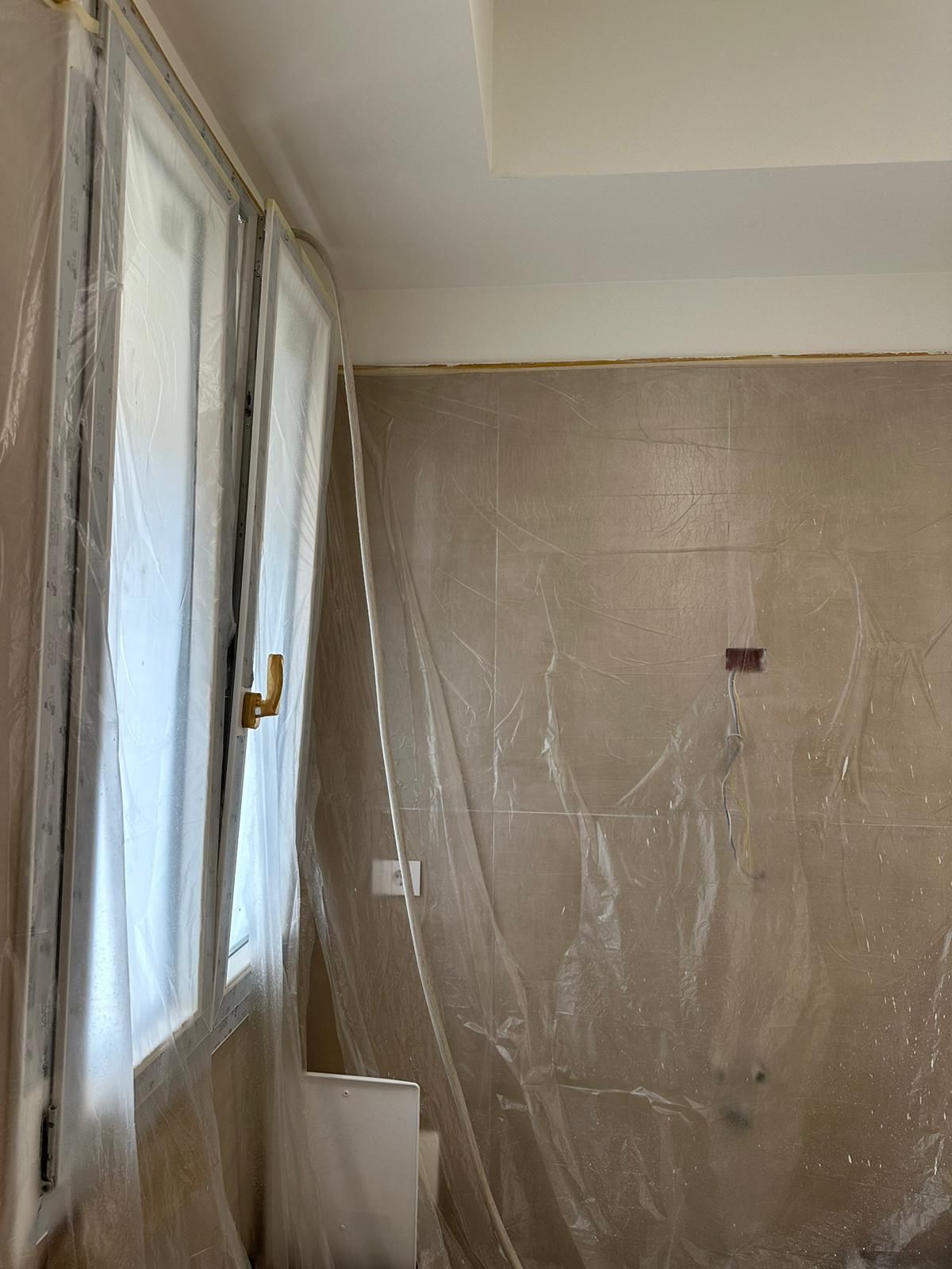 Applicazione cellophane per tinteggiatura