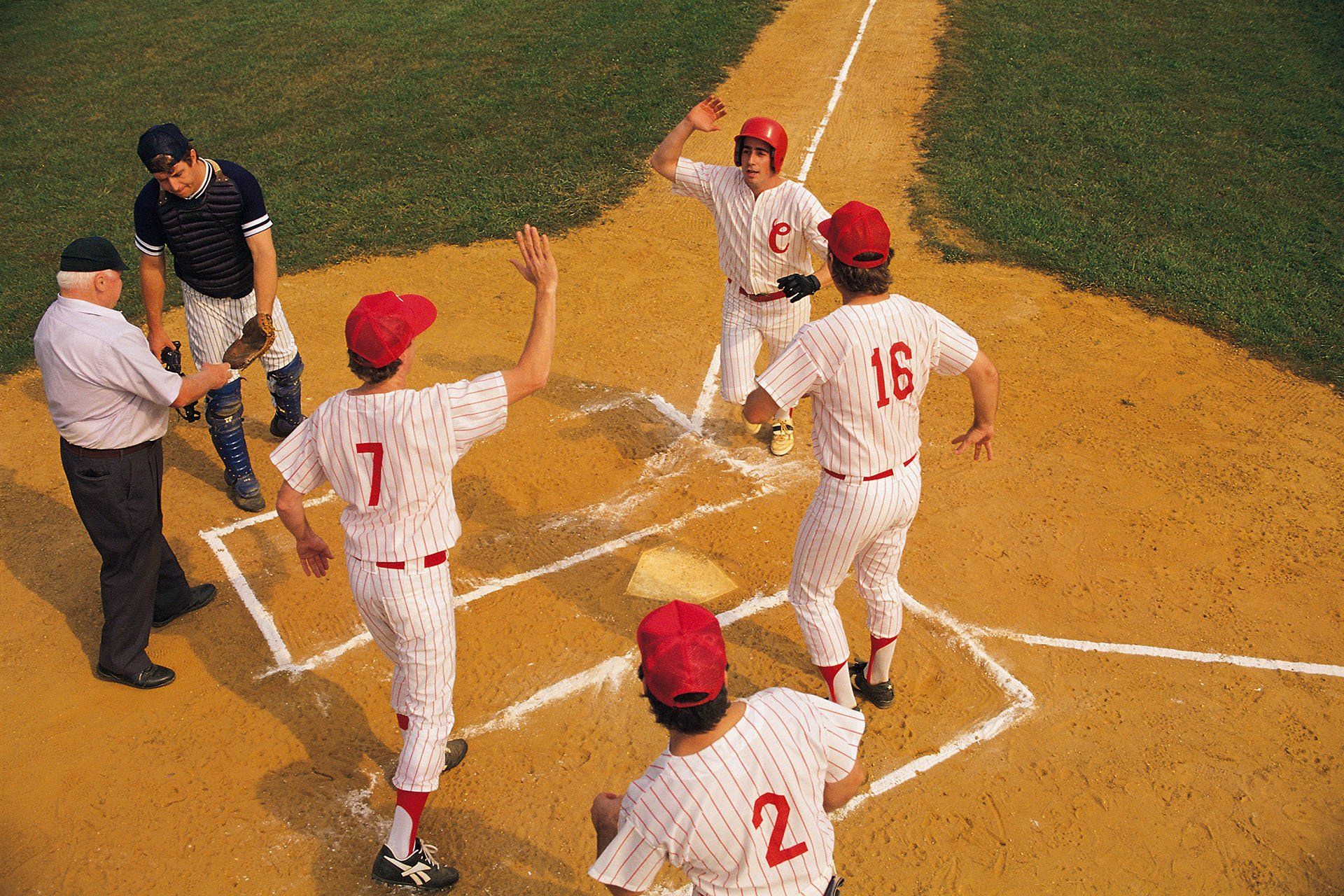 Baseball Gear — Baseball Players Greeting Each Other in Huntsville, AL