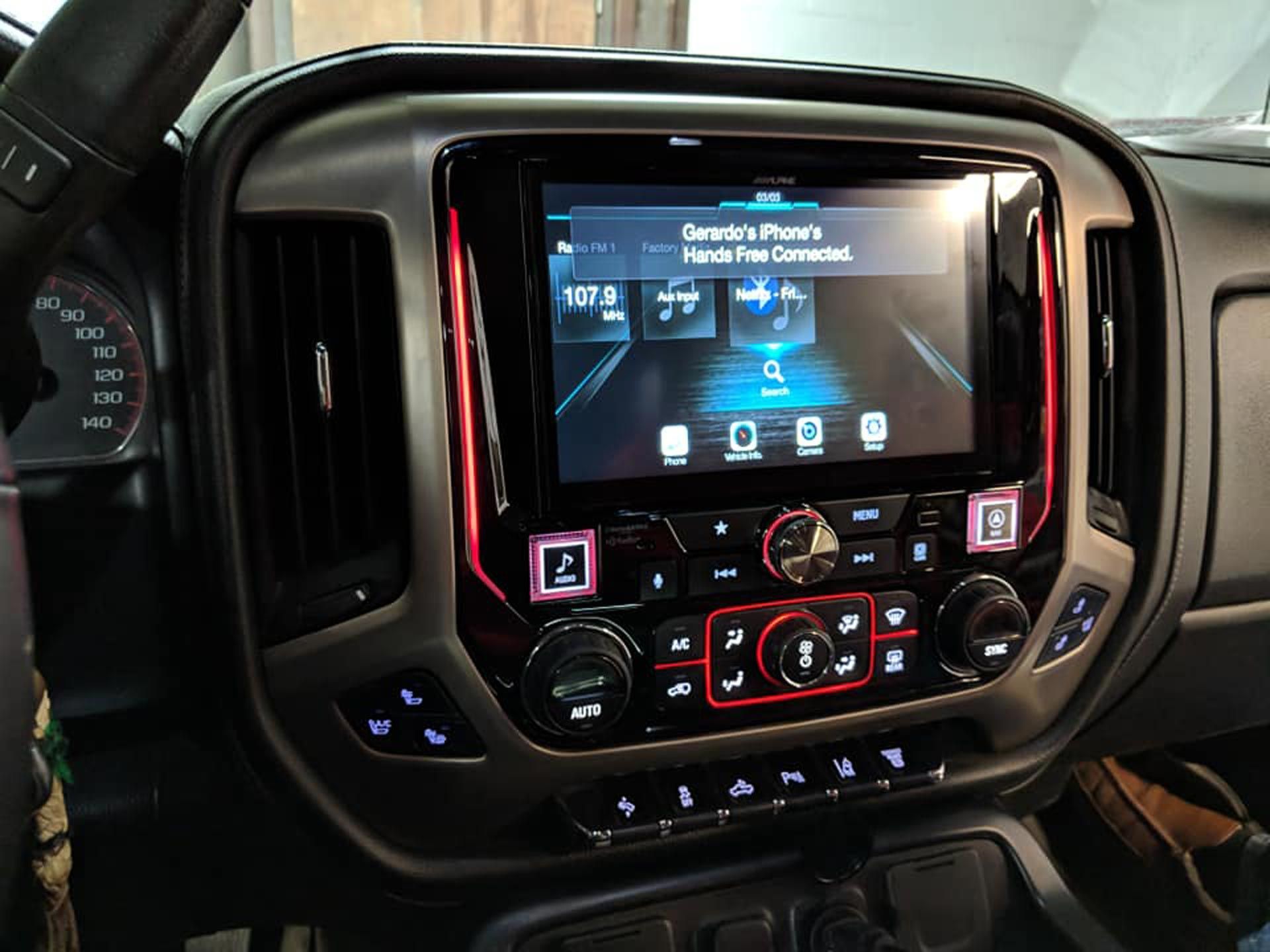 Car Dashboard With a Infotainment System