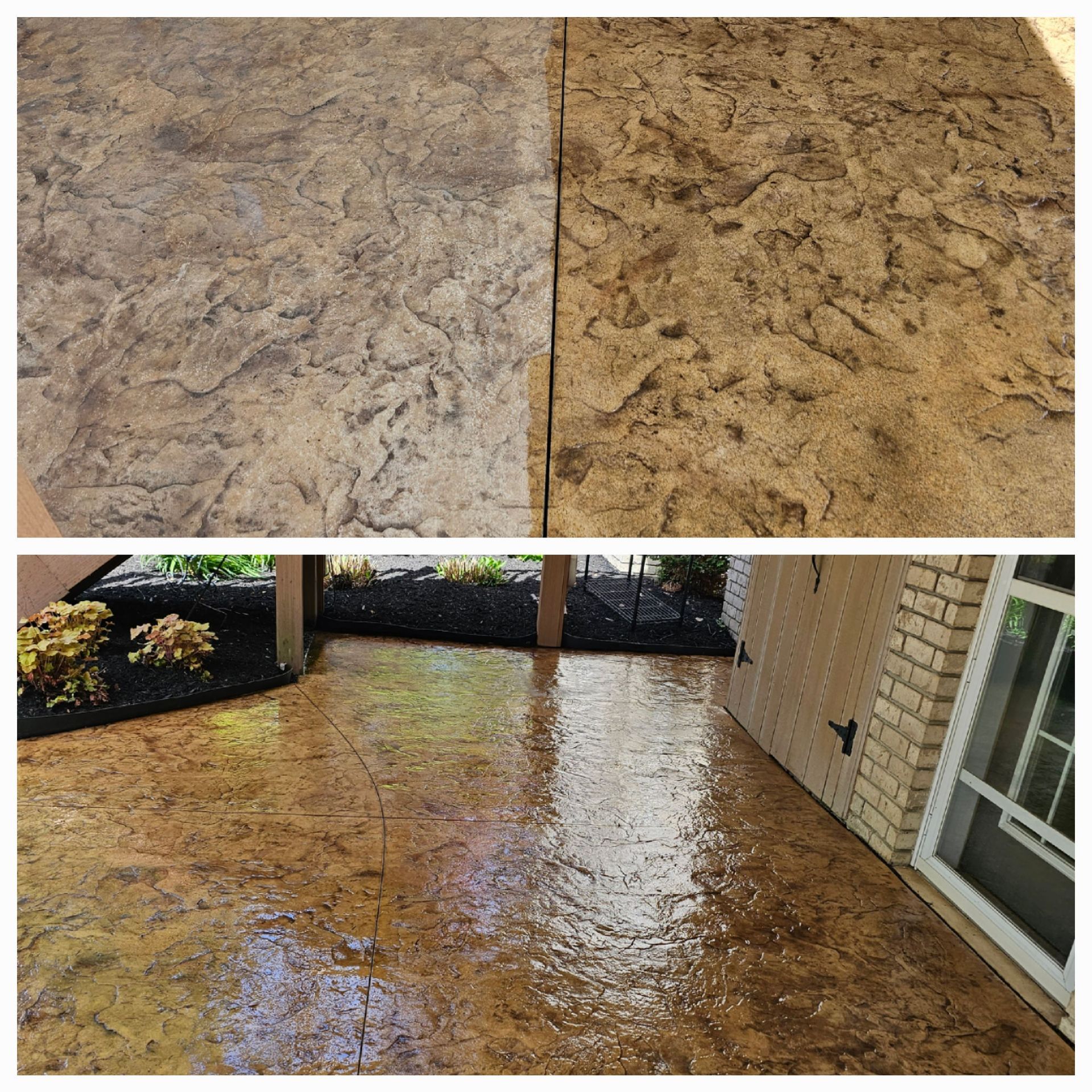 Professional deck cleaning results
