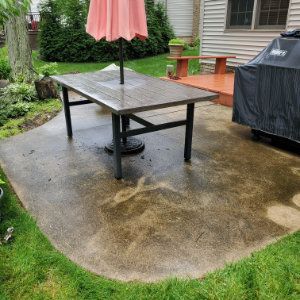 Concrete before cleaning