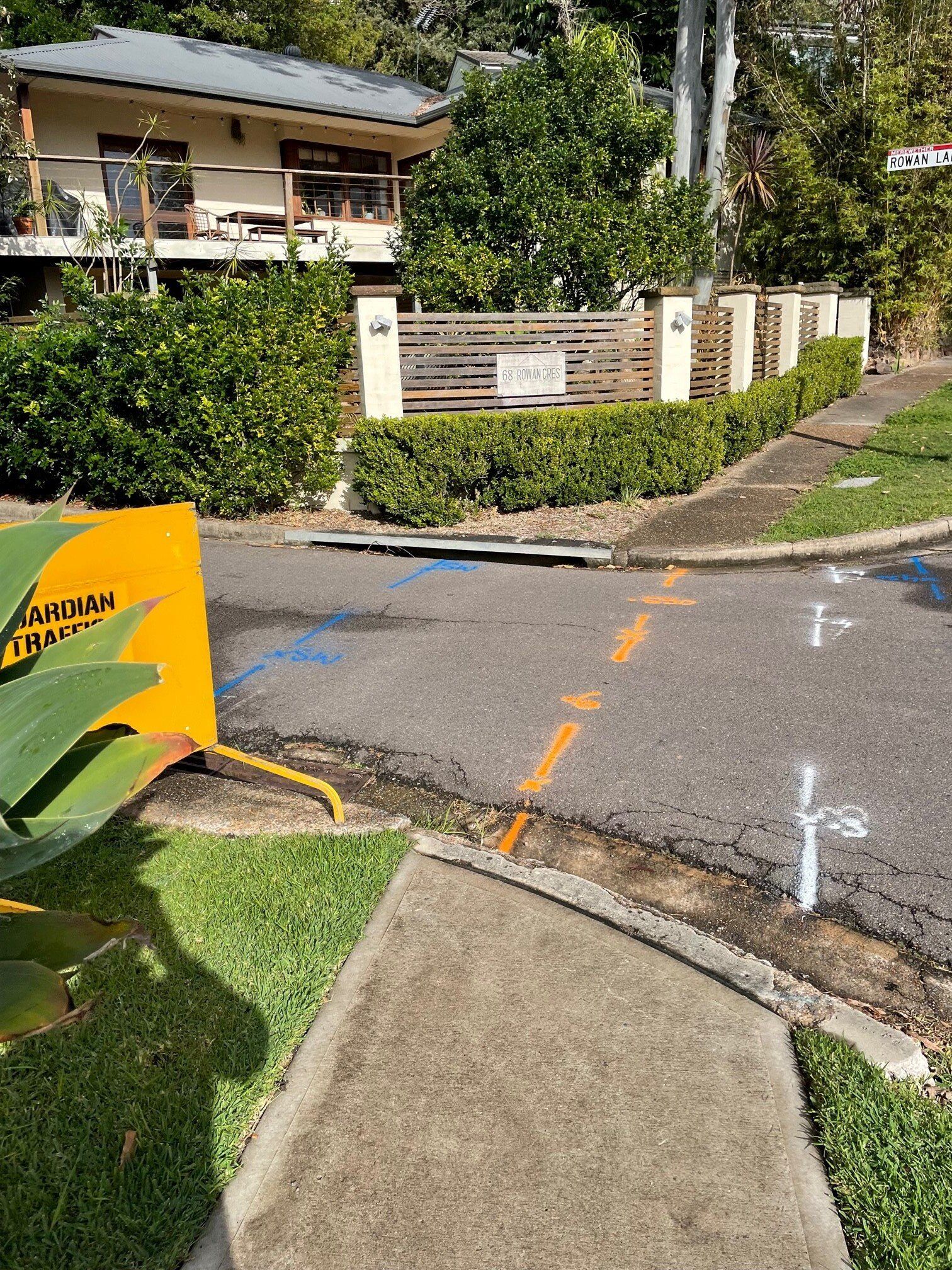 Underground Utility Markings on Street — East Coast Locating Services in Wallalong, NSW