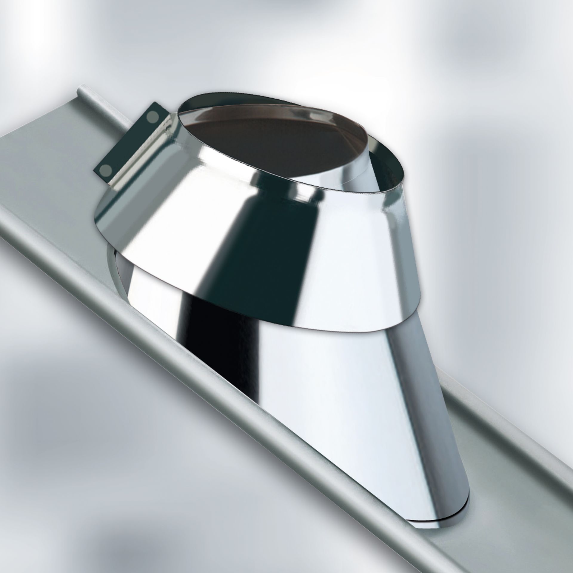 Un oggetto metallico è appoggiato sopra un vassoio di metallo