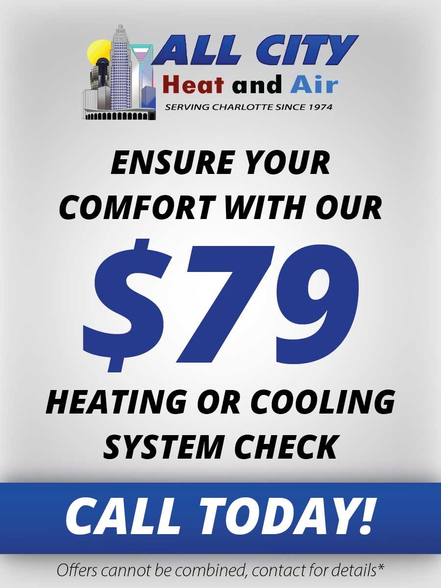 an advertisement for all city heat and air says call today