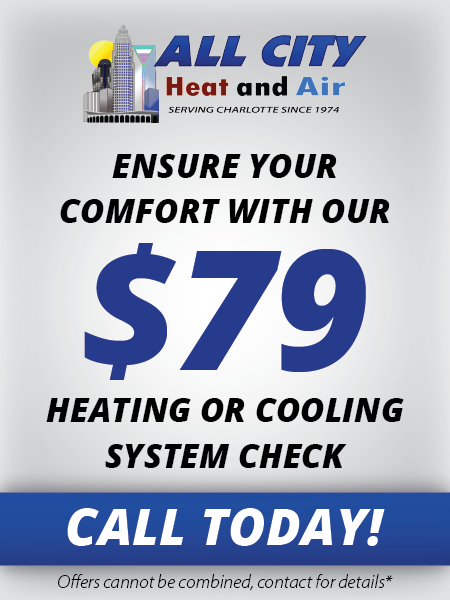 an advertisement for all city heat and air says call today