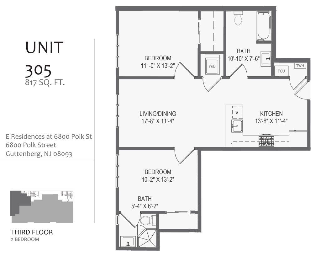 A black and white floor plan of a house with a third floor.