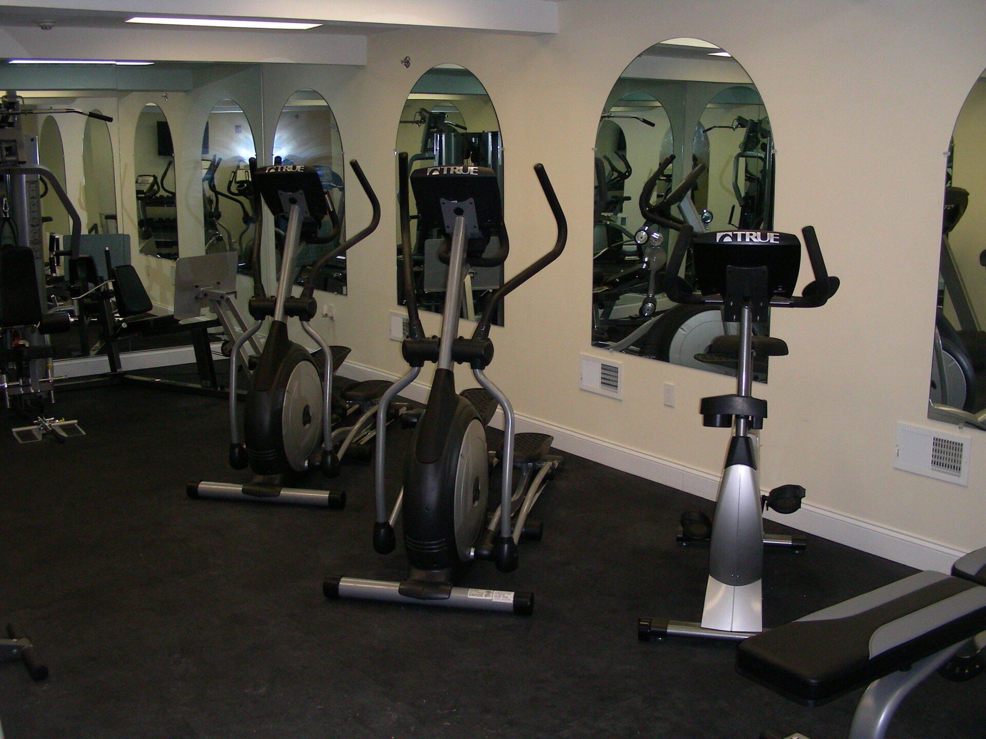 gym with exercise equipment