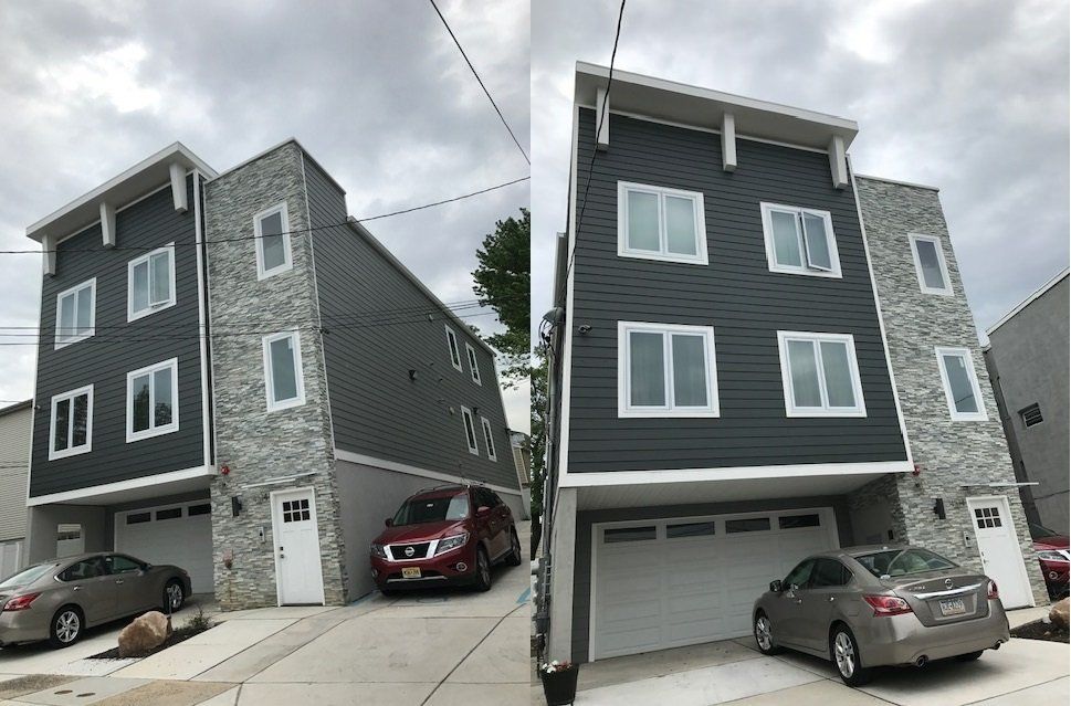 multistory grey condos building