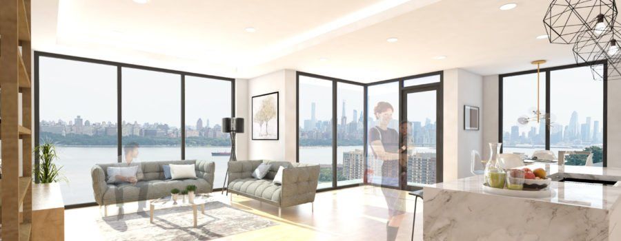 Open space living room with plenty of natural light